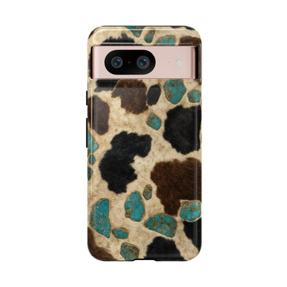 Turquoise Cowhide Tough Case