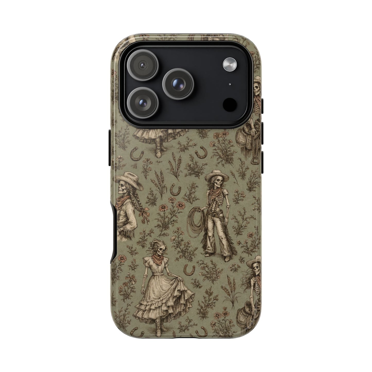 Skeleton Cowgirl Toile Tough Case