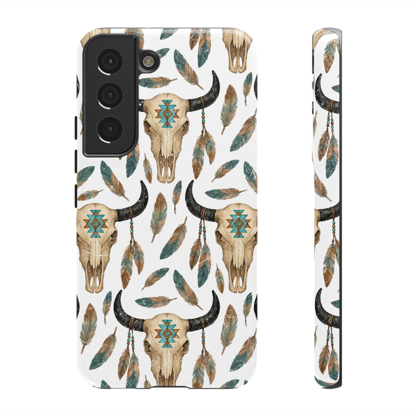 Aztec Feather Skull Tough Case