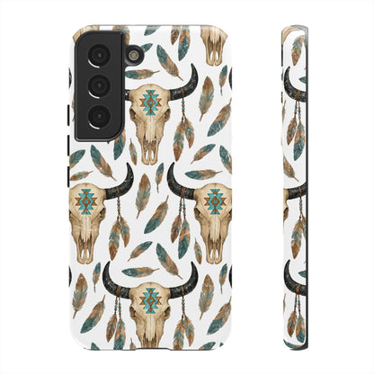 Aztec Feather Skull Tough Case