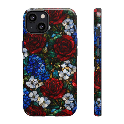 Patriotic Floral Glass Tough Case