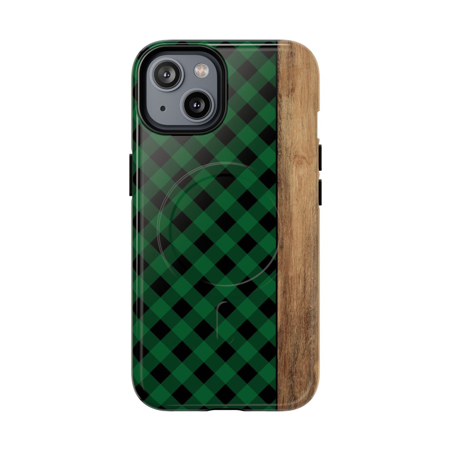 Green Plaid Magnetic Case