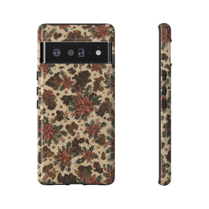 Cowhide Poinsettia Tough Case
