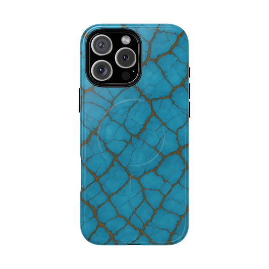Cracked Turquoise Magnetic Case