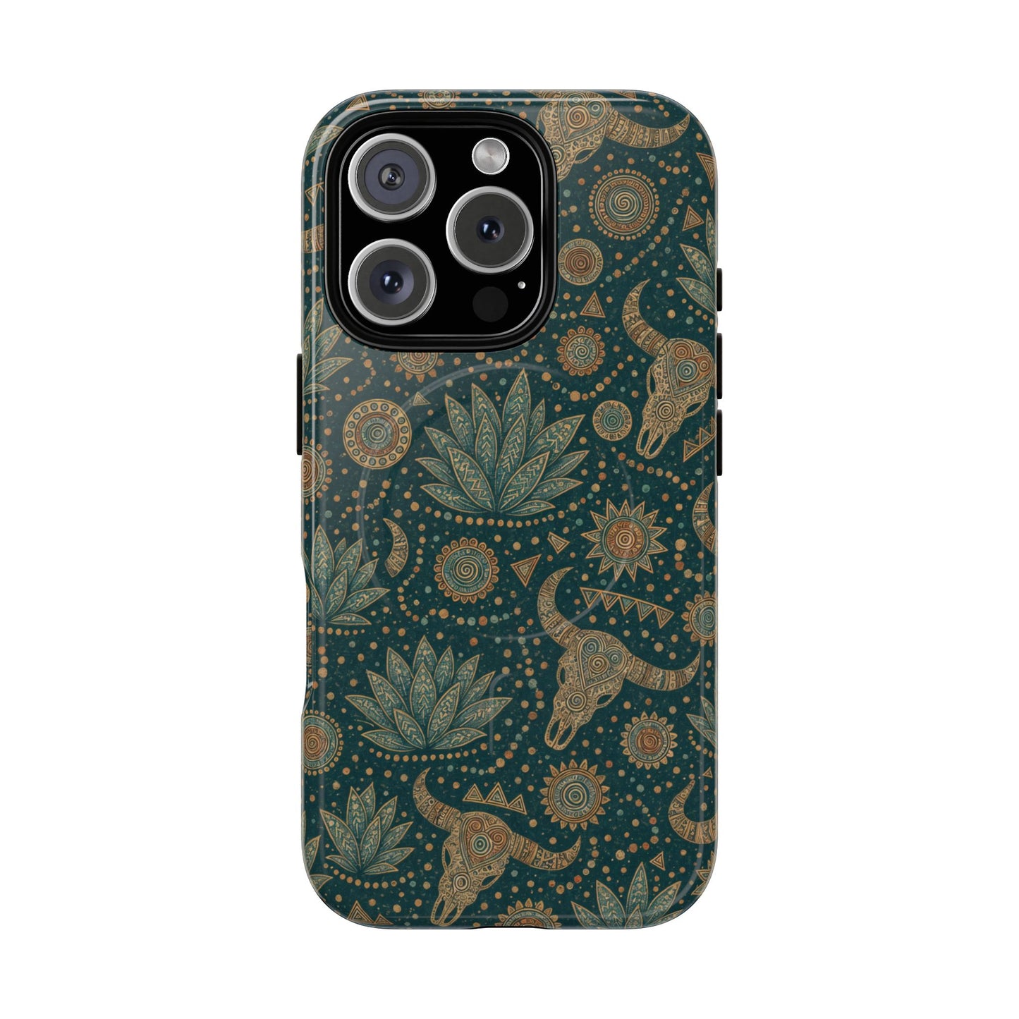 Ornate Skull Magnetic Case