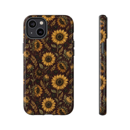 Burgundy Sunflowers Tough Case