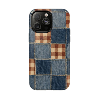 Denim Patchwork Magnetic Case