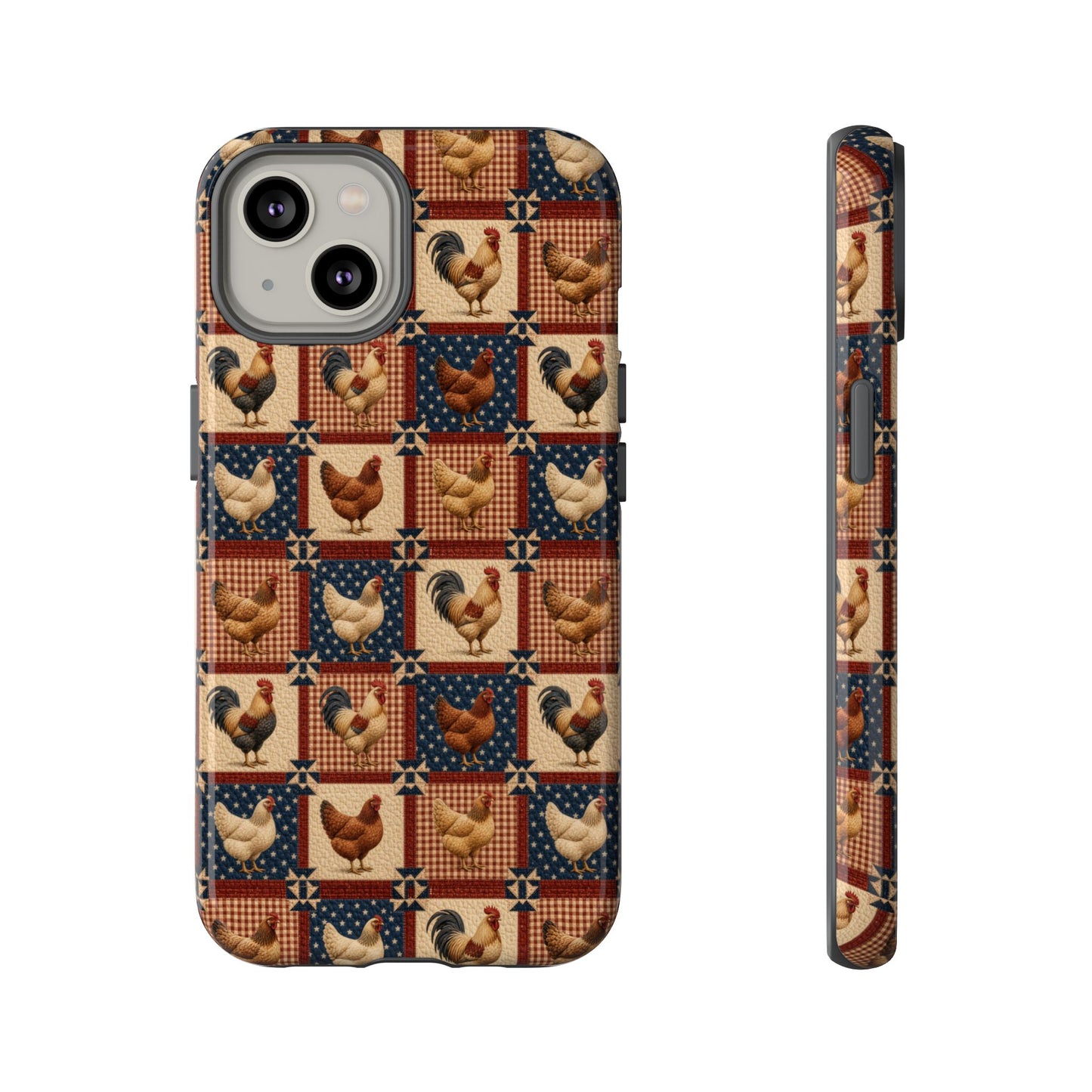 Patriotic Chicken Patchwork Tough Case