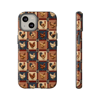 Patriotic Chicken Patchwork Tough Case