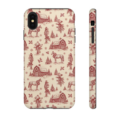 Christmas Toile Tough Case