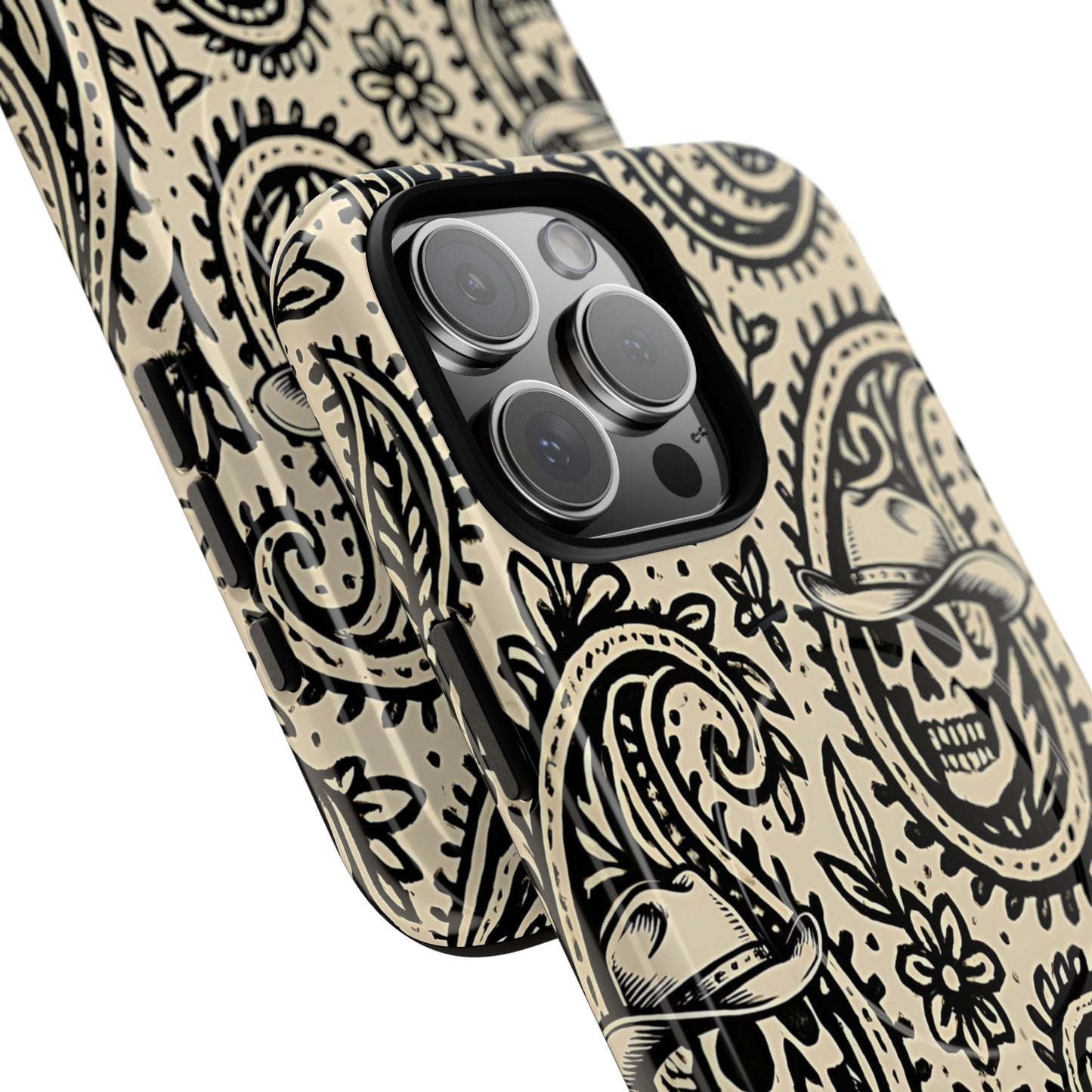 Cowboy Skull Paisley Magnetic Case
