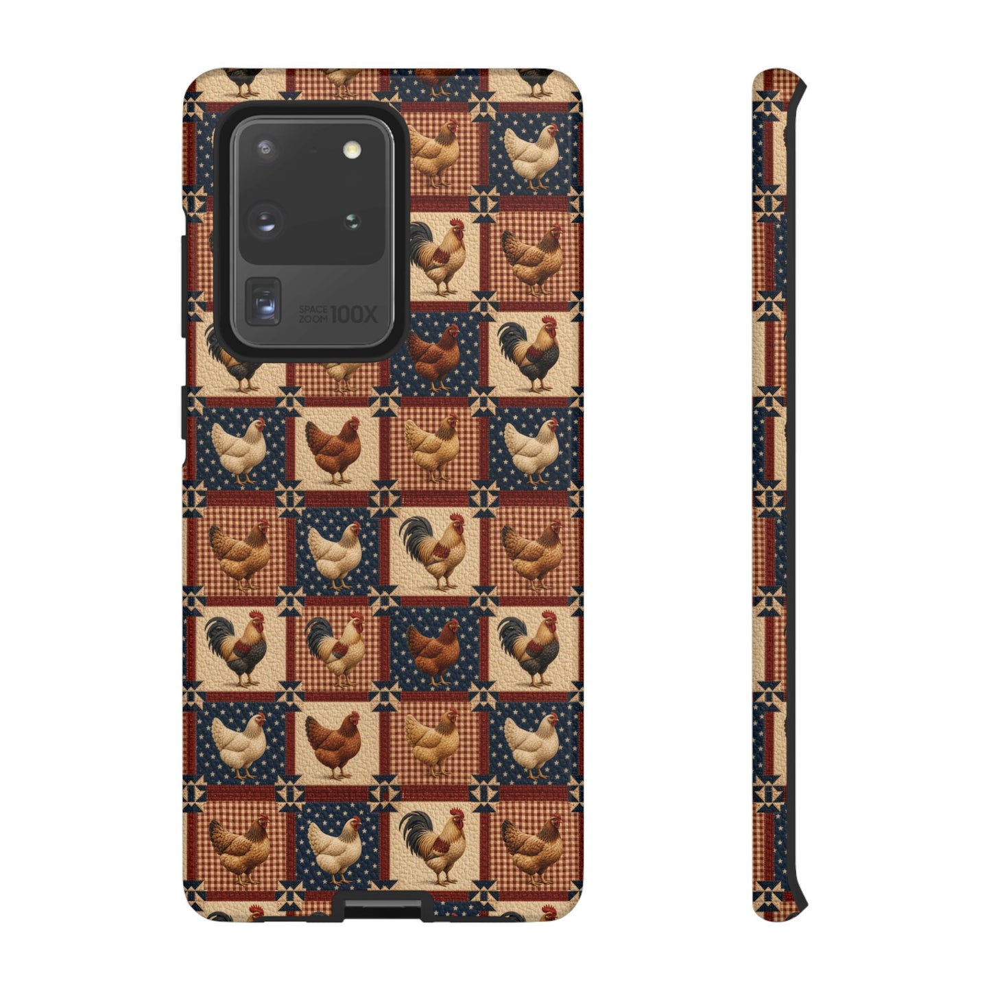 Patriotic Chicken Patchwork Tough Case
