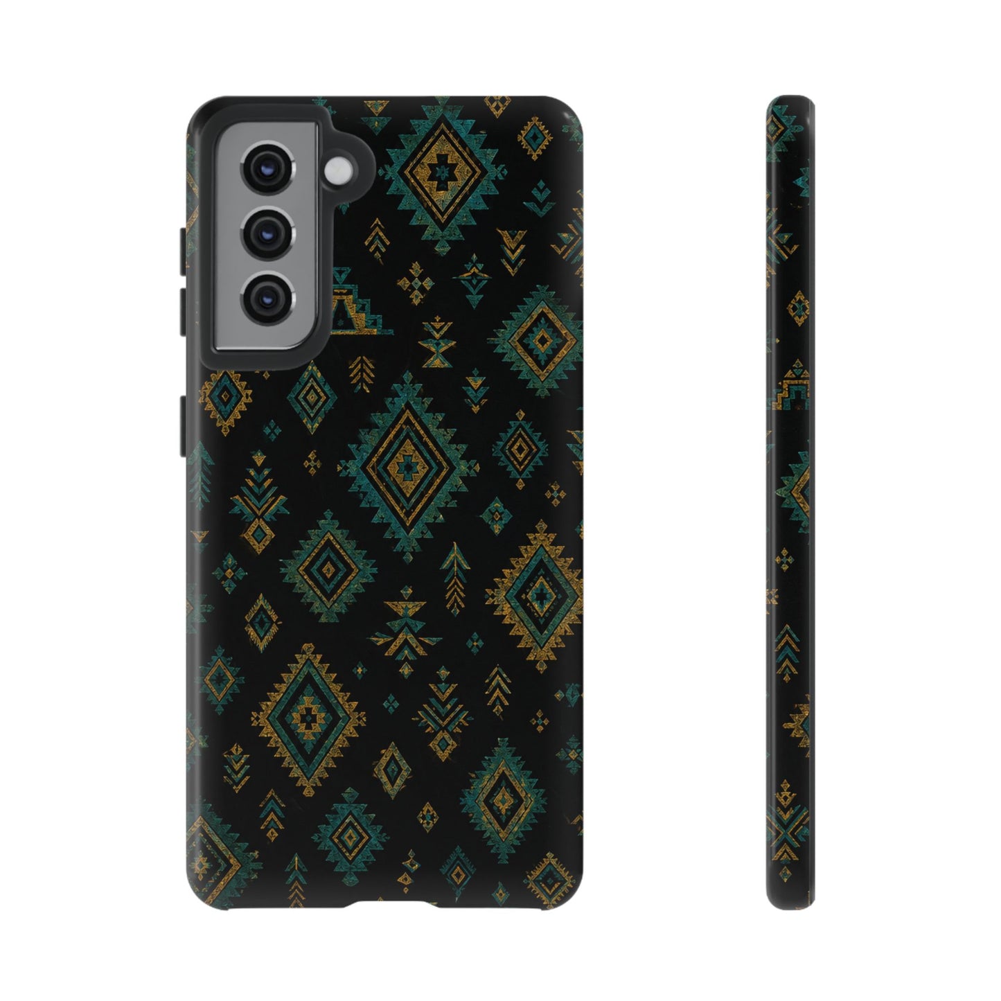 Turquoise Gold Aztec Tough Case