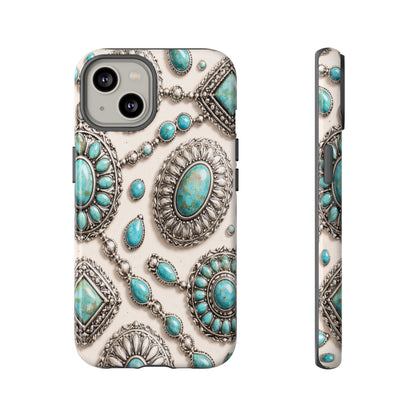 Turquoise Silver Concho Tough Case