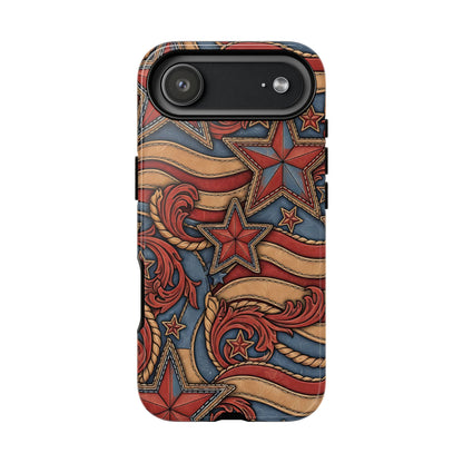 Faux Tooled Americana Tough Phone Case