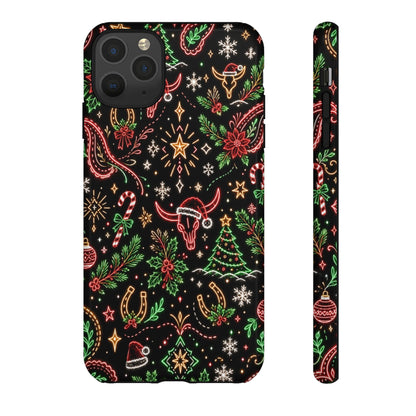 Neon Christmas Skulls Tough Case