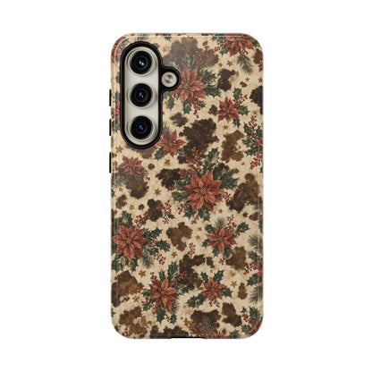 Cowhide Poinsettia Tough Case