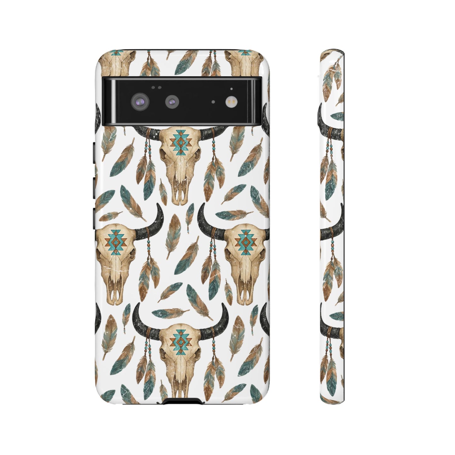 Aztec Feather Skull Tough Case