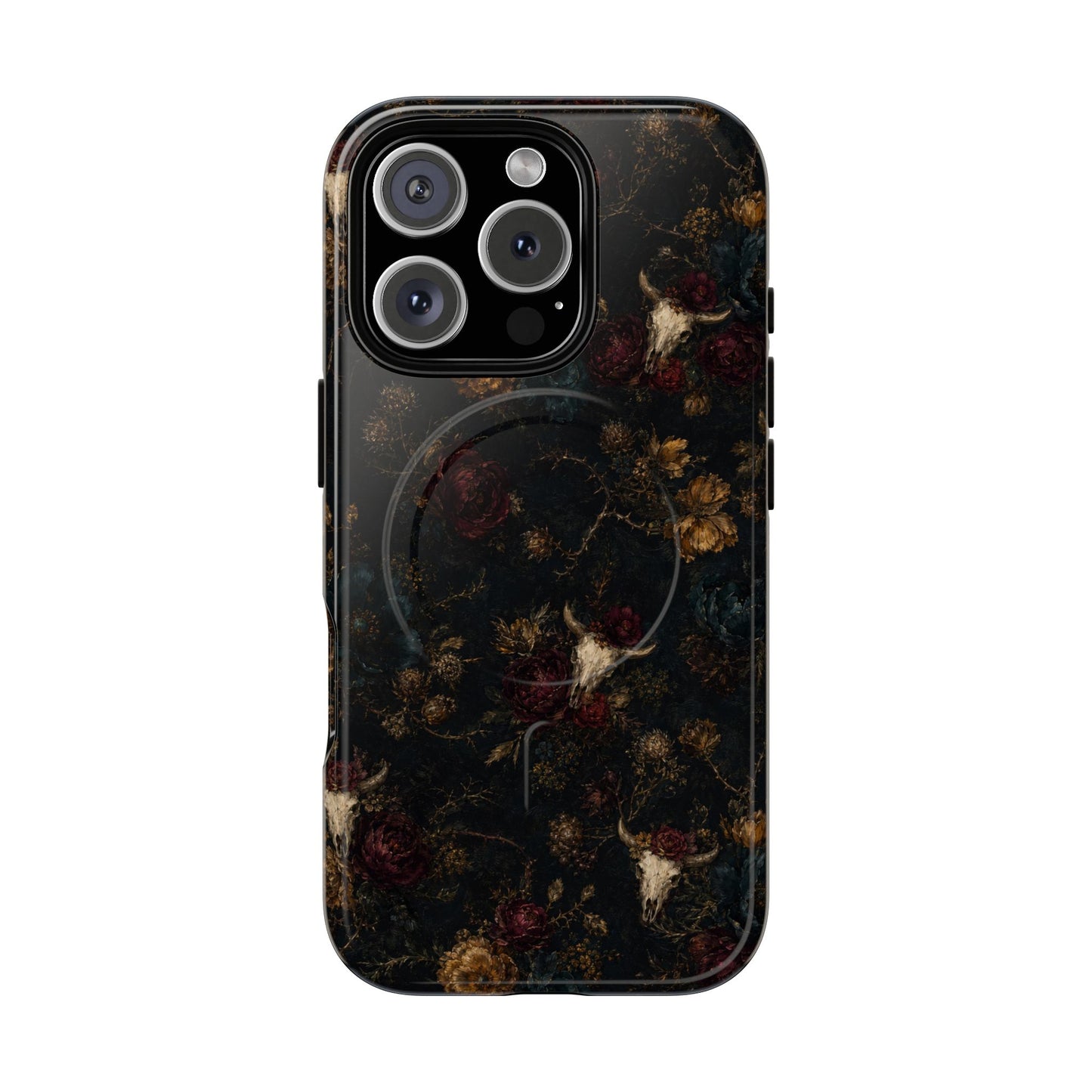 Bull Skull Bloom Magnetic Case