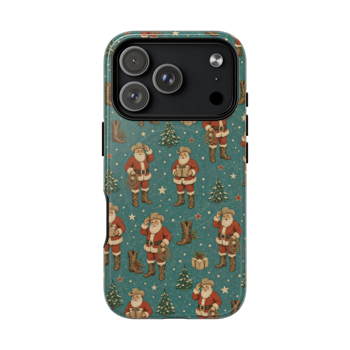 Retro Cowboy Santa Magnetic Case