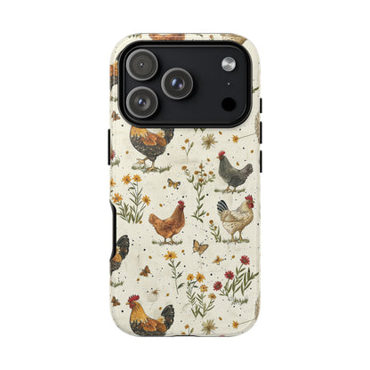 Cottage Core Chickens Tough Case