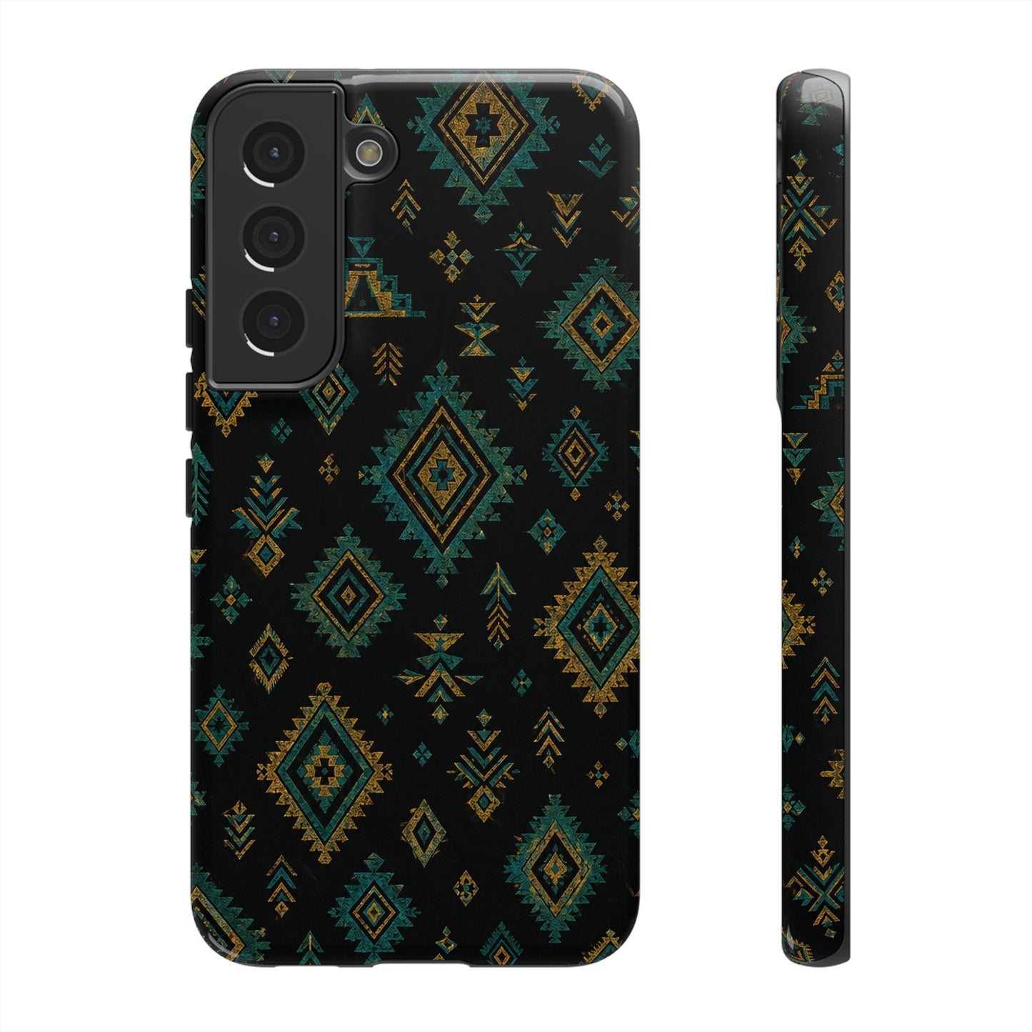 Turquoise Gold Aztec Tough Case