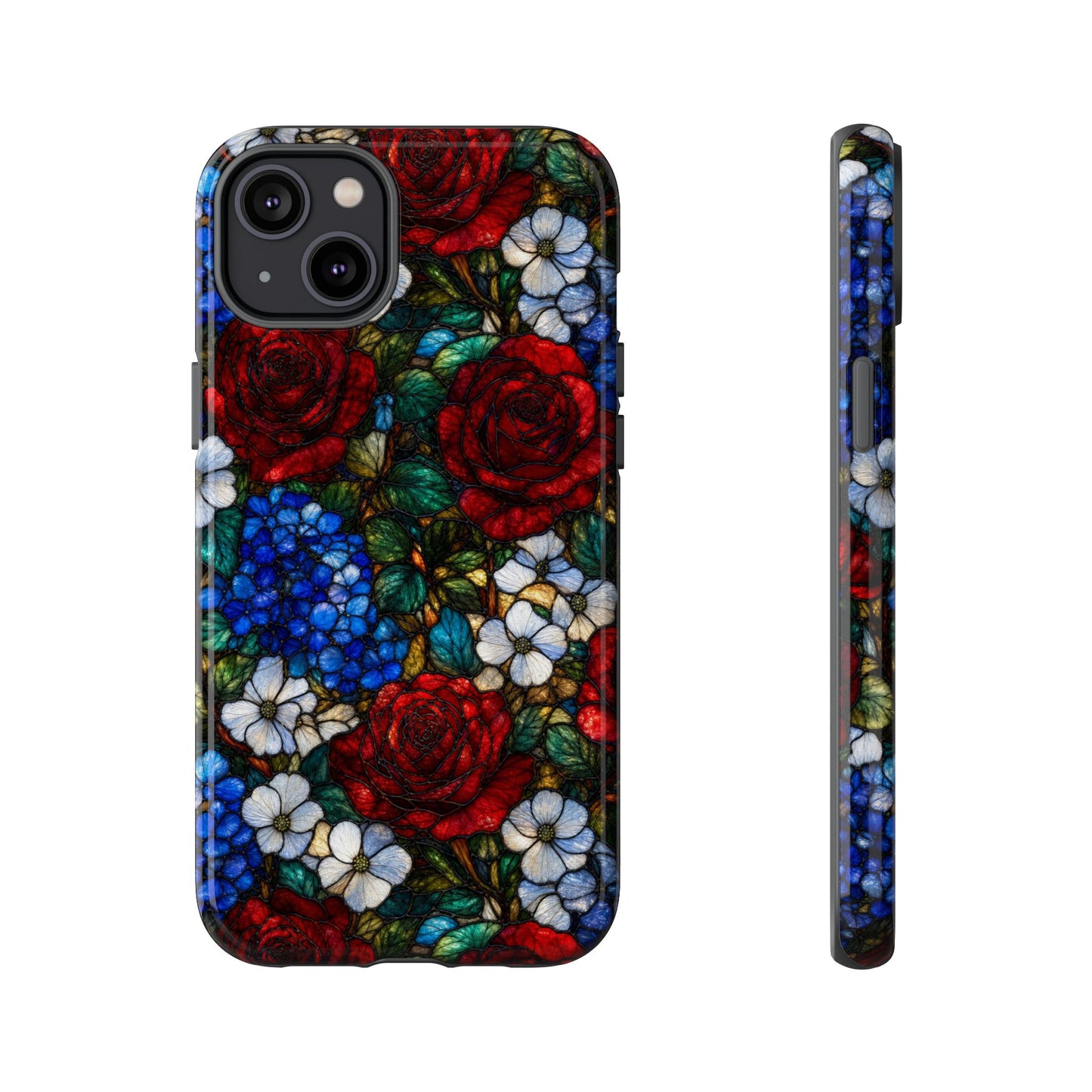 Patriotic Floral Glass Tough Case