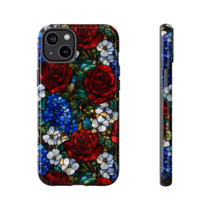 Patriotic Floral Glass Tough Case