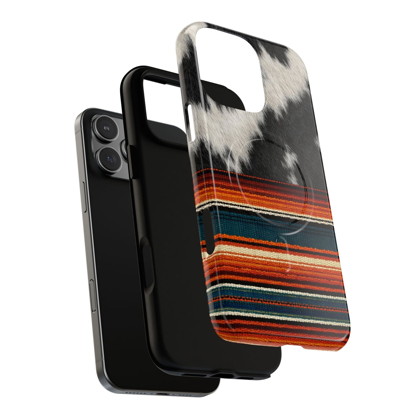 Cowhide + Serape Stripe Magnetic Case