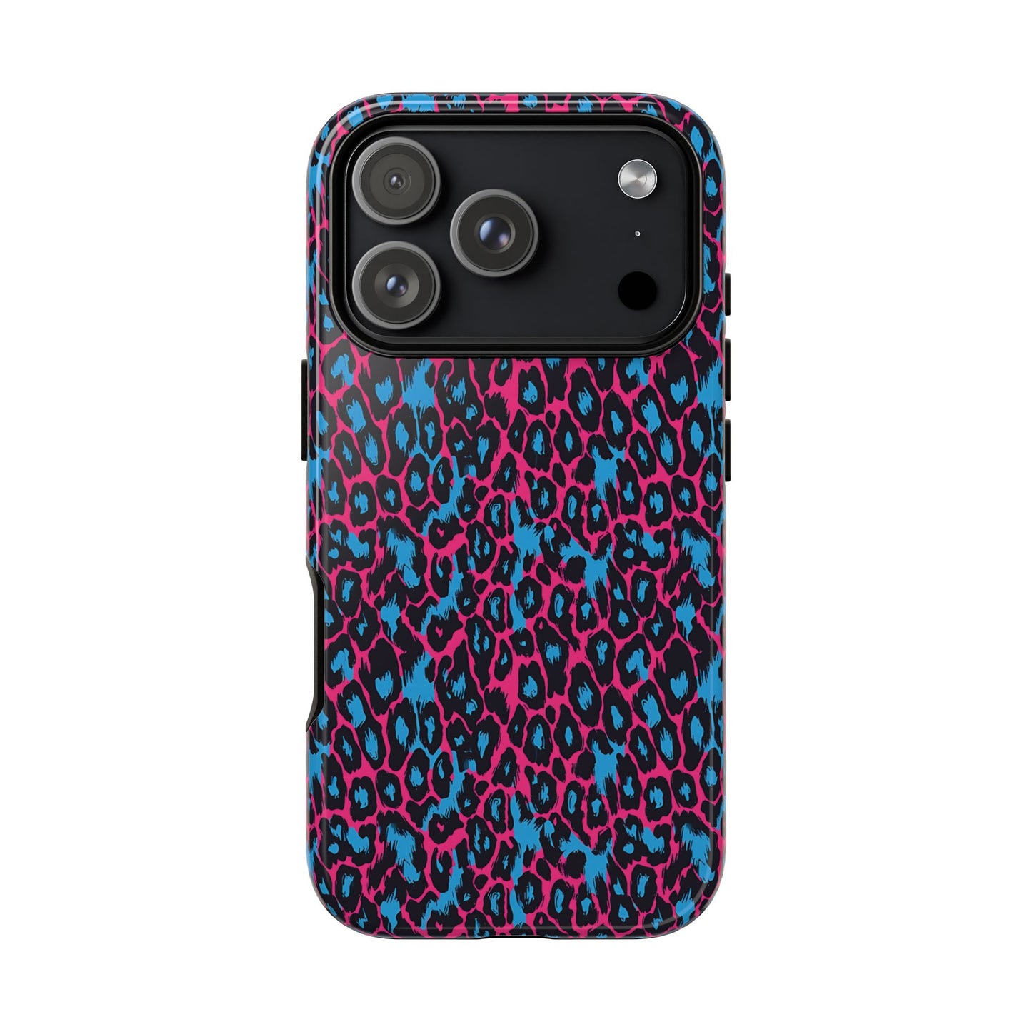 Pink Blue Leopard Tough Phone Case
