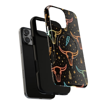 Neon Longhorns Magnetic Case