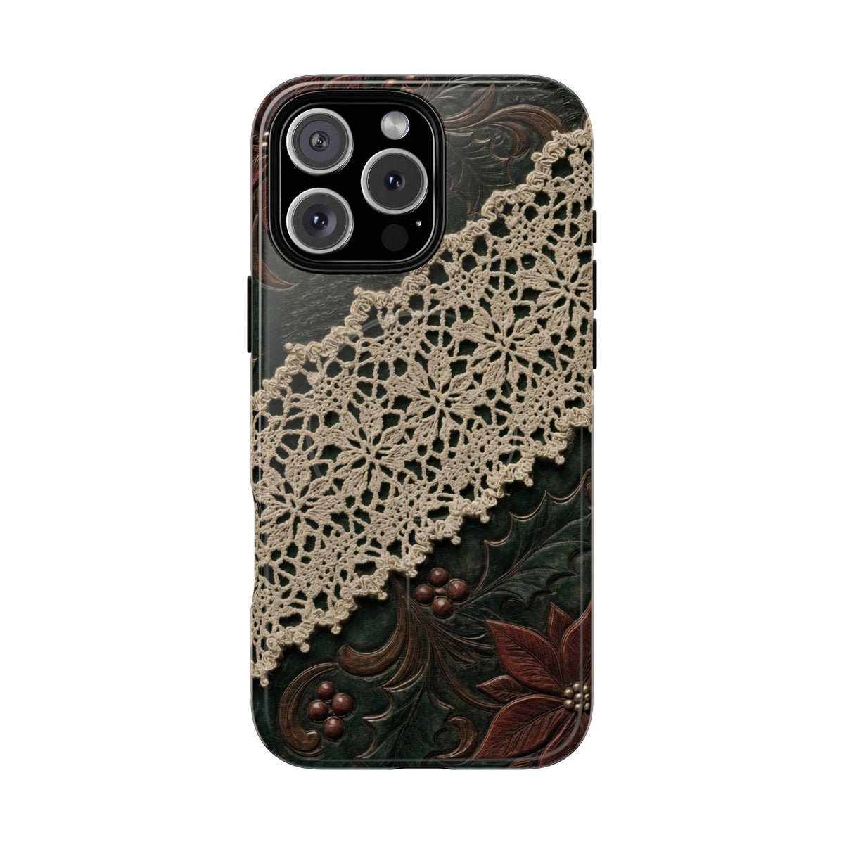 Poinsettia Lace Magnetic Case