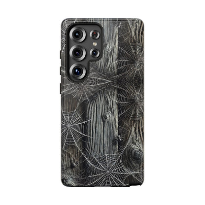 Spiderwebs Barnwood Tough Phone Case