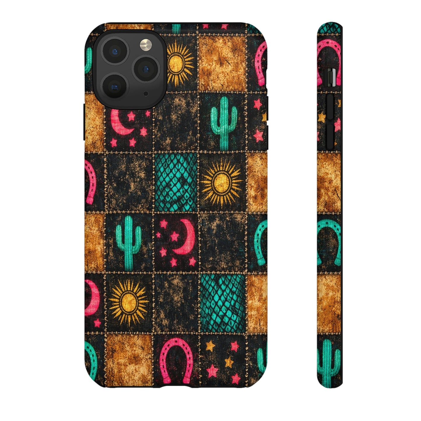 Neon Cactus Patchwork Tough Case