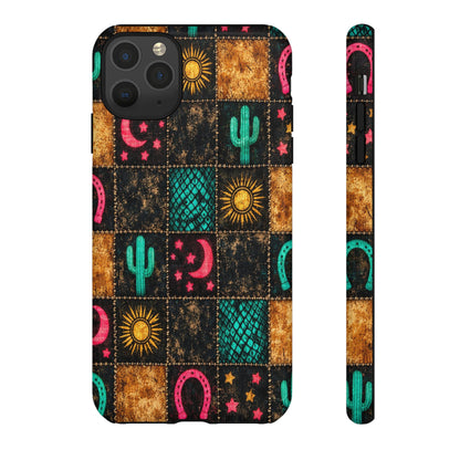 Neon Cactus Patchwork Tough Case