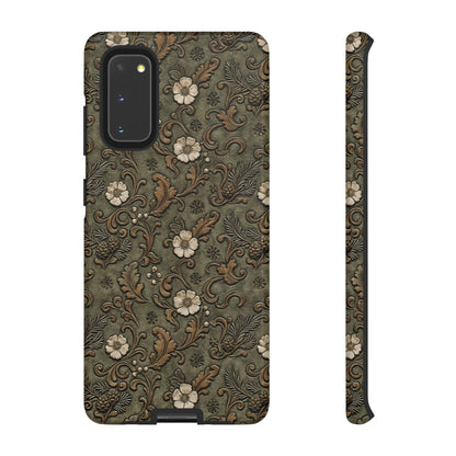 Sage Tooled Roses Tough Case
