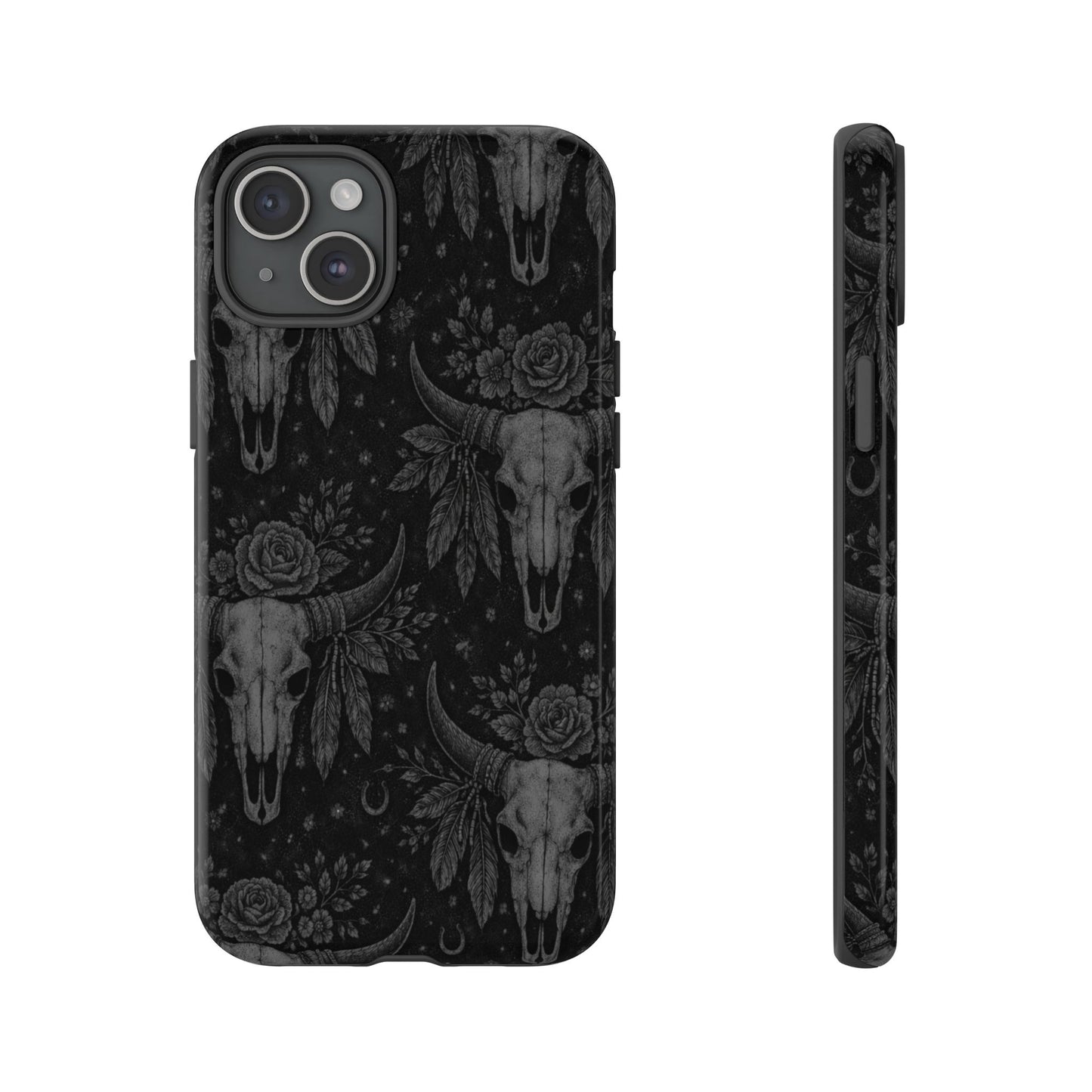 Western Noir Bull Skulls Tough Case