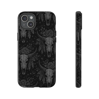 Western Noir Bull Skulls Tough Case