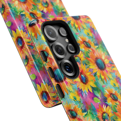 Neon Sunflowers Phone Case