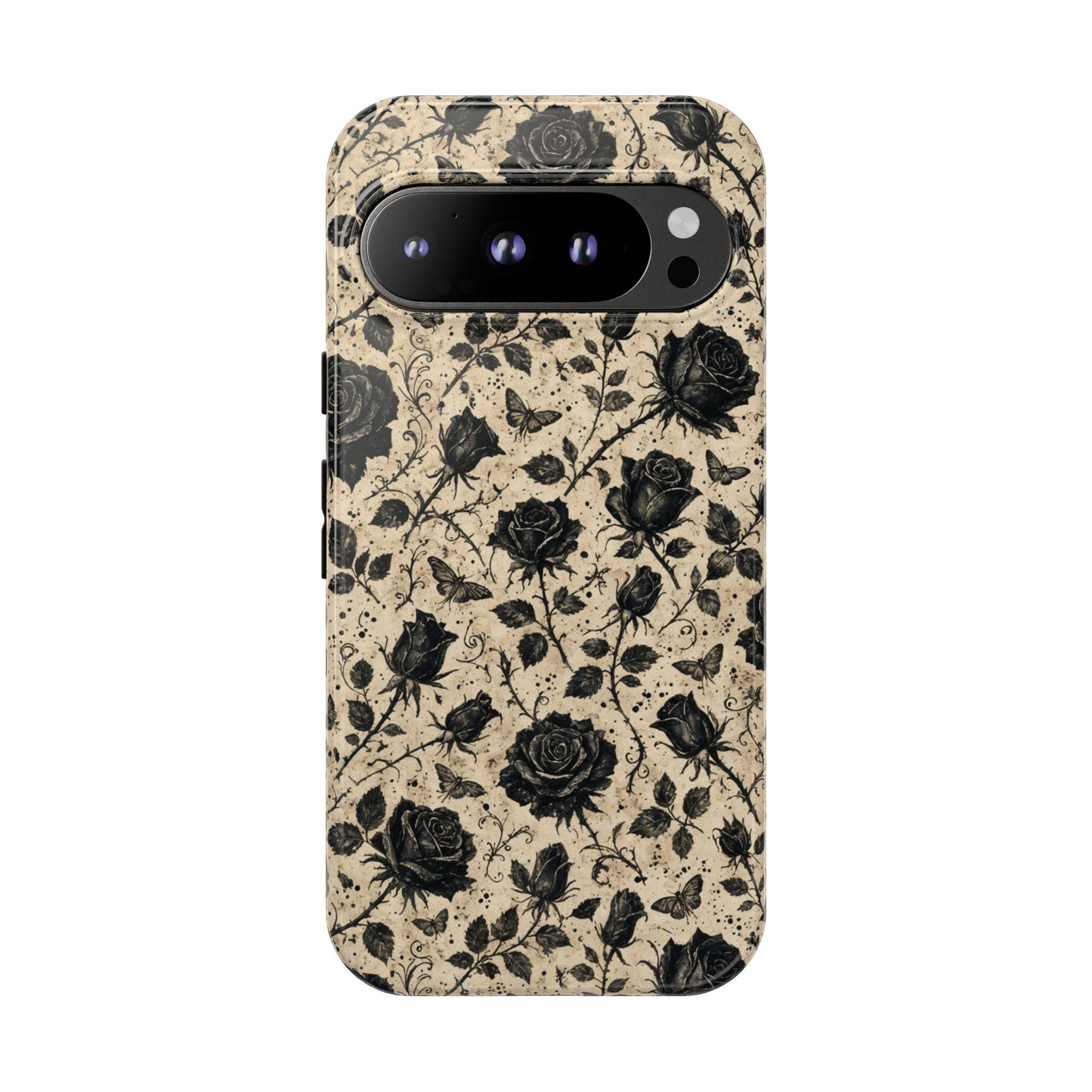 Black Rose Bone Tough Case