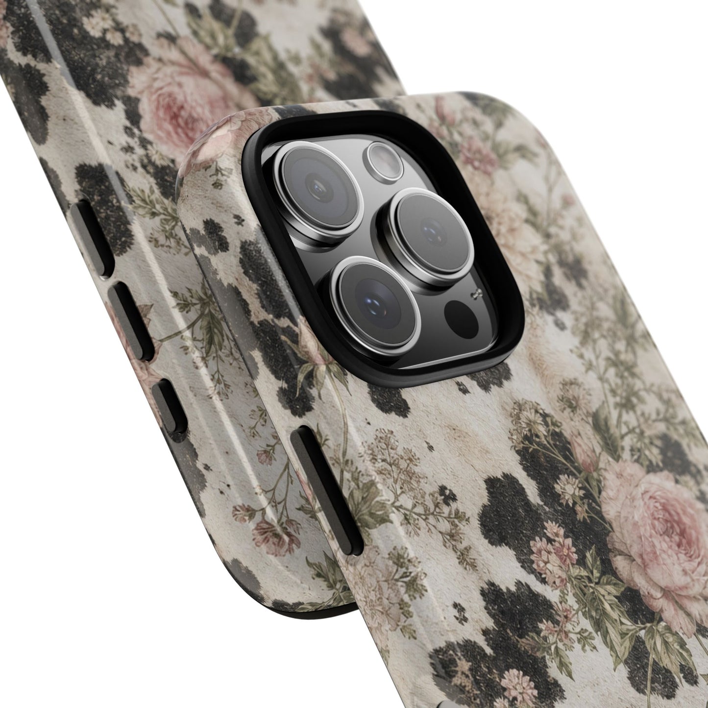Floral Cowhide Tough Case