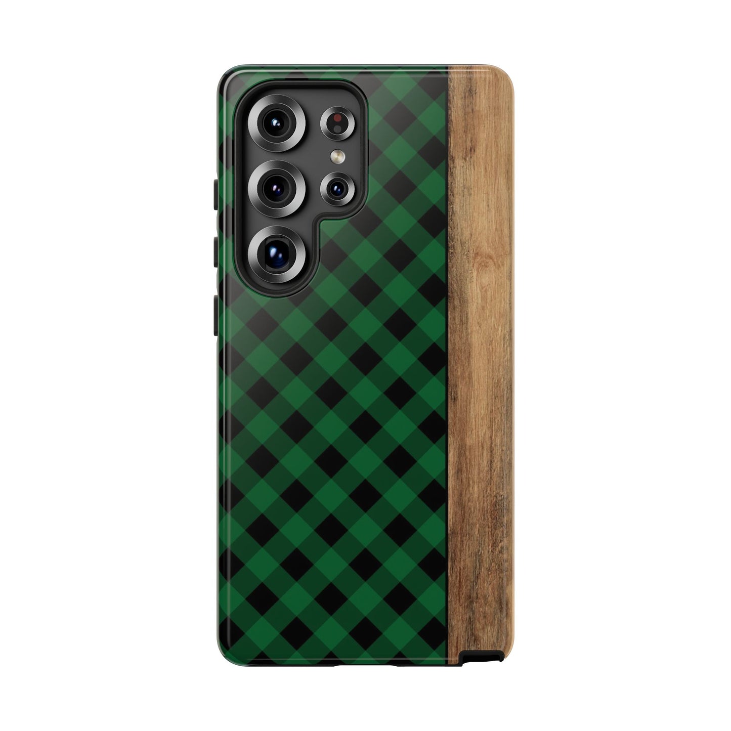 Green Plaid Tough Phone Case