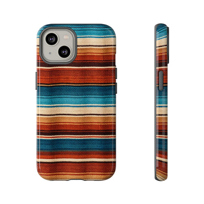 Turquoise + Orange Serape Tough Case