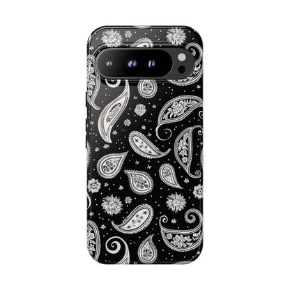 Black White Paisley Phone Case