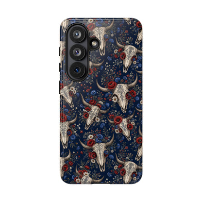 Patriotic Floral Skulls Tough Case