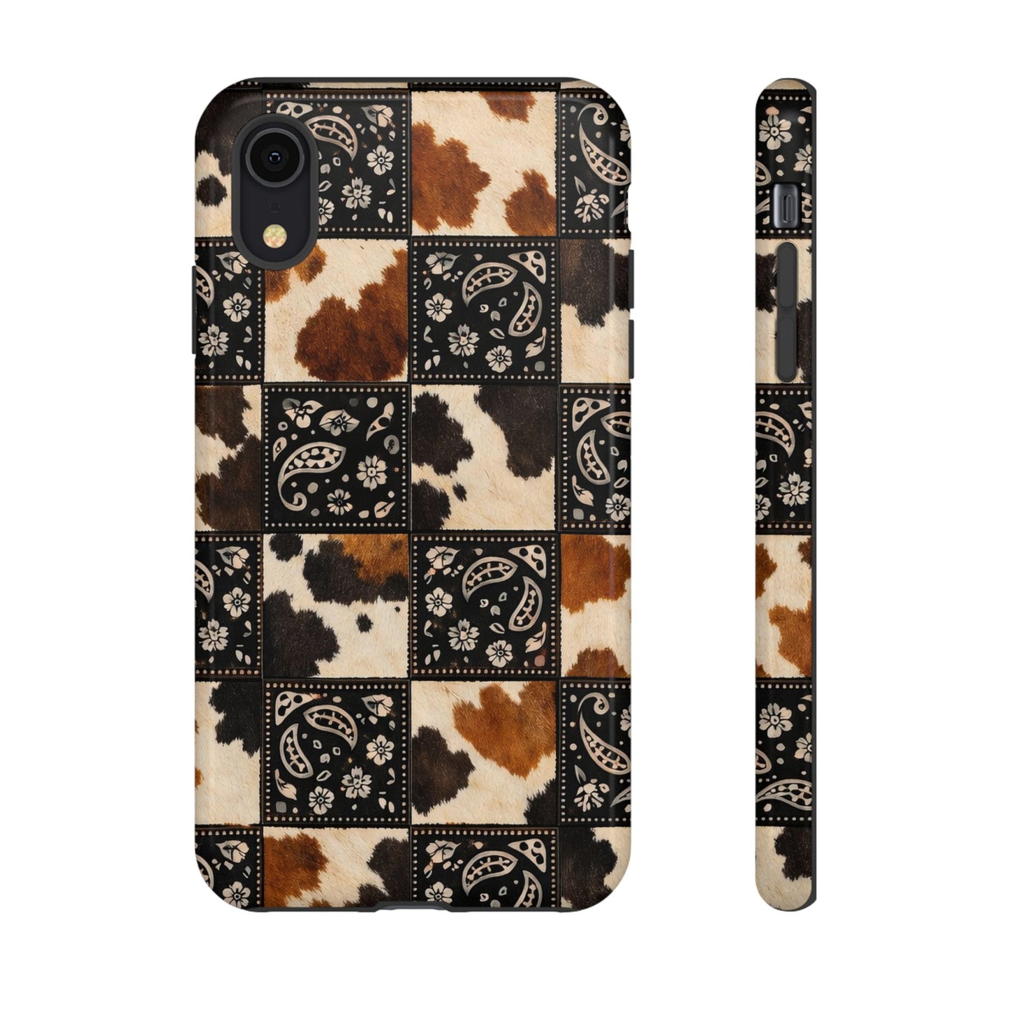 Cowhide Bandana Checkered Tough Case