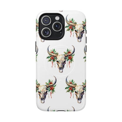 Christmas Bull Skull Magnetic Case