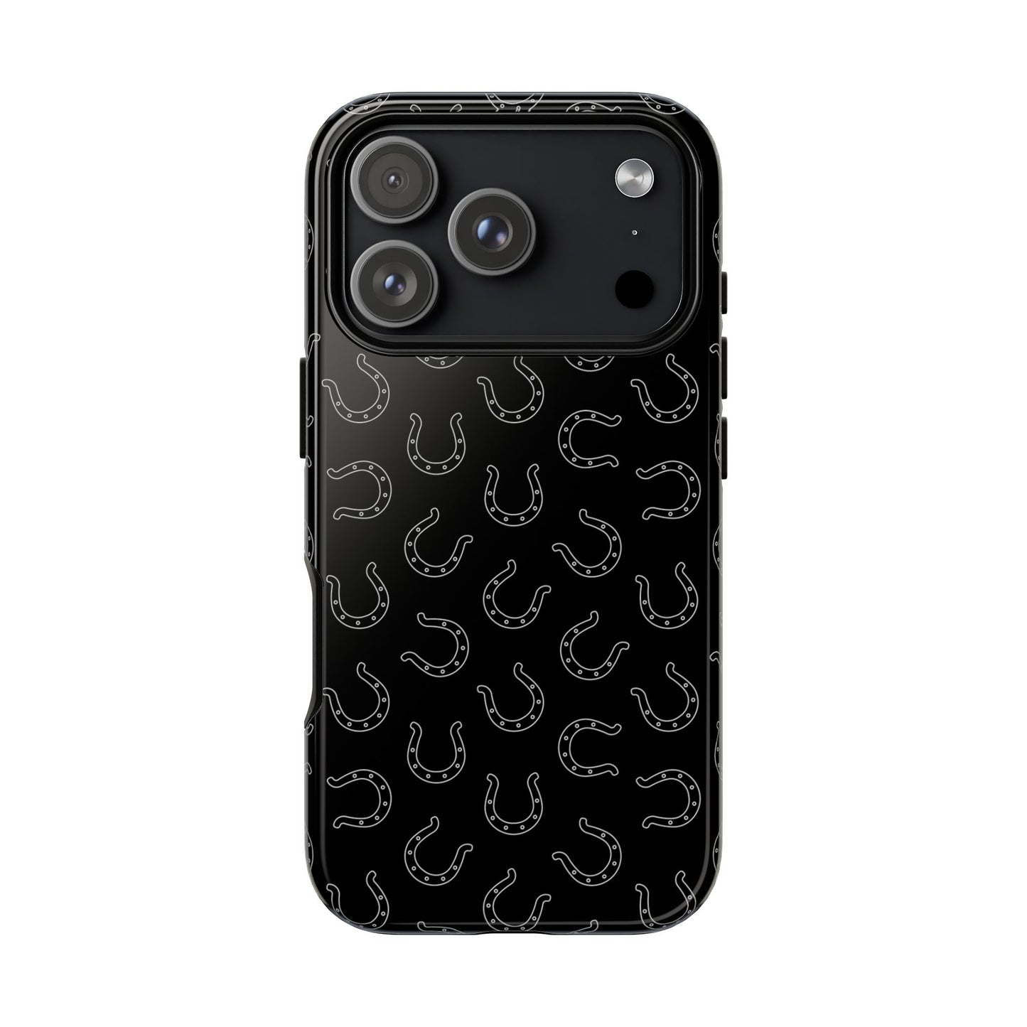 Black Horseshoe Tough Phone Case
