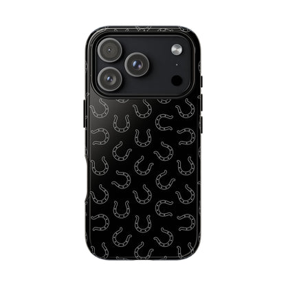 Black Horseshoe Tough Phone Case