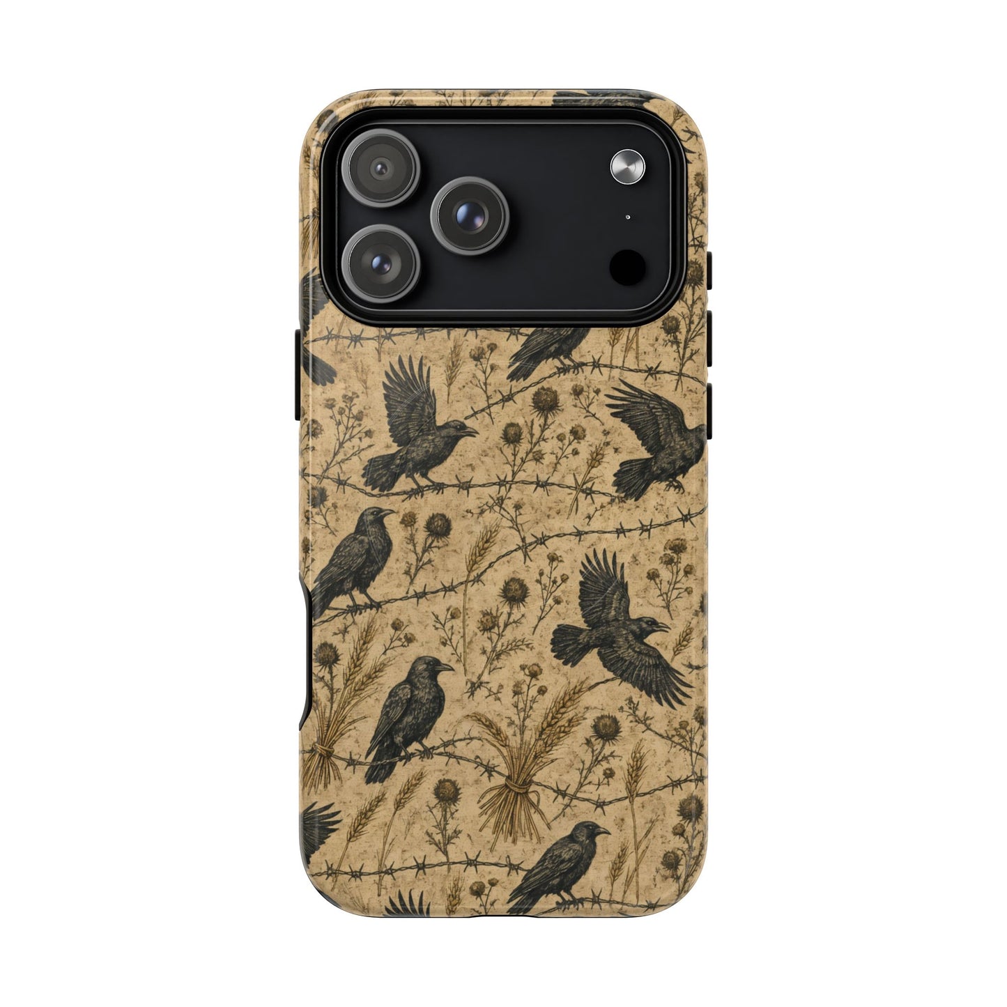 Crow Wheat Barbwire Magnetic Case